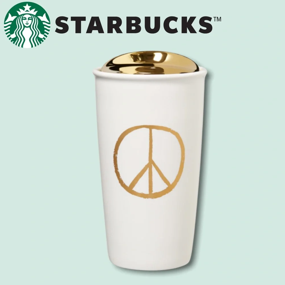Starbucks Dot Collection: Peace Double Wall Travel Mug